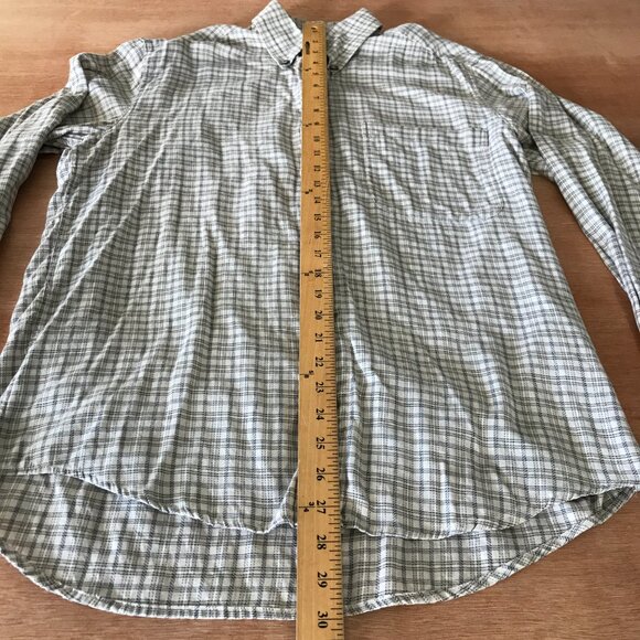 Ermenegildo Zegna Shirt Men S Black Plaid Pocket Button Down Long Sleeve 18164 - Picture 5 of 16